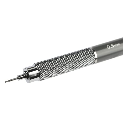ALVIN DM05 Draft/Matic® Mechanical Pencil, 0.5mm, Stainless Steel Drawing and Design Tool for Students and Professionals, Great for Drafting, Architecture, Engineering, and Art