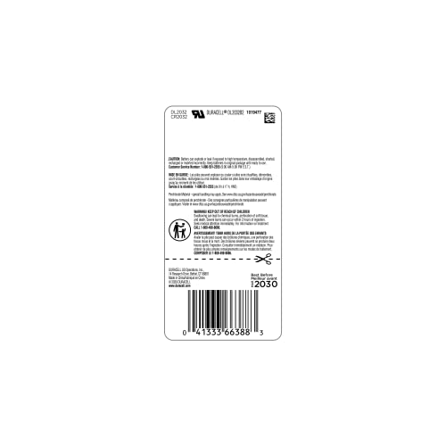 Duracell 2032 Lithium Battery, 2 Count (Pack of 1), Child Safety Features, Compatible with Key Fob, Tea Light Candles and Other Devices, CR2032 Battery
