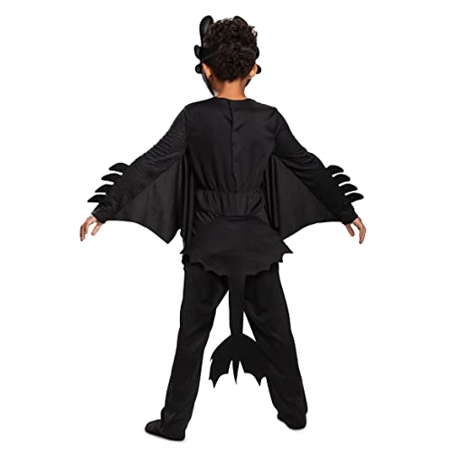 Toothless Classic How to Train Your Dragon Child Costume, Kids Size (7-8),Black