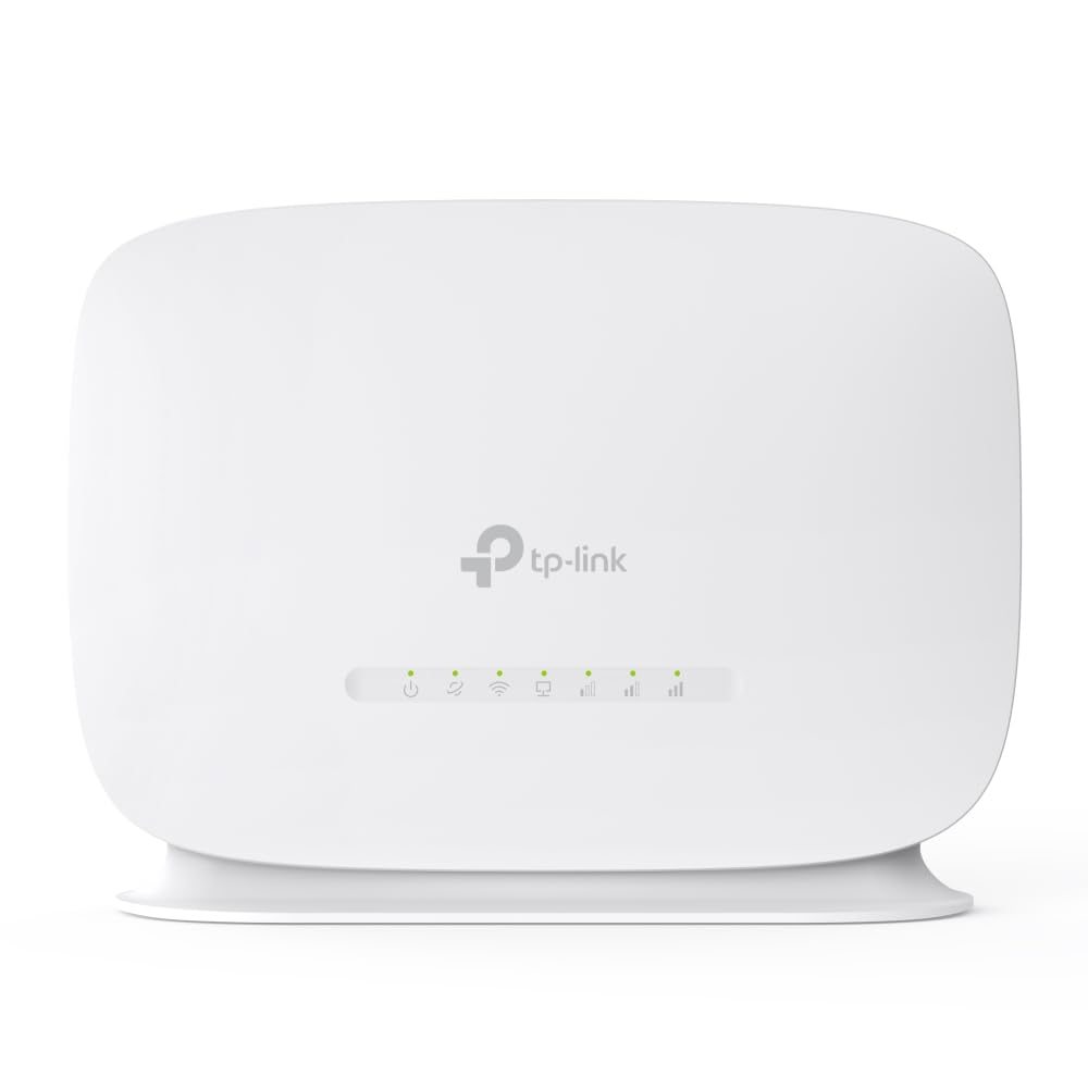TP-Link TL-MR105 N300Mbps WiFi 4G Router, 4G Cat4 LTE Network, Ethernet Port, 4G Router with Sim Slot, Mobil WiFi Router, Sim Card Router, TP-Link WiFi Router, External Antenna Ports, Plug & Play