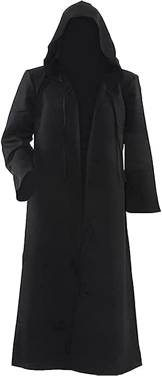 Tonainy Adult Hooded Robe Cloak Knight Costume Cape Vintage Hood Cloaks Halloween Outfit