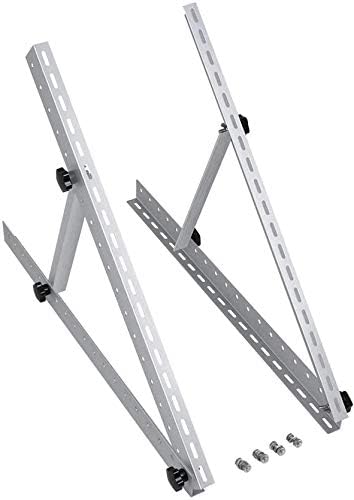 BougeRV 28in Adjustable Solar Panel Tilt Mount Brackets with Foldable Tilt Legs, Solar Panels Mounting Support up to 100 150 200 Watt Solar Panel for Roof, RV, Boat, and Off-Grid