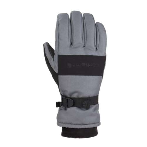 Carhartt Men's W.P. Waterproof Insulated Glove Cold Weather, Dark Grey/Black, X-Large