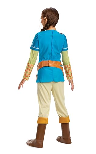 Link Breath Of The Wild Deluxe Costume, Blue, Medium (7-8)