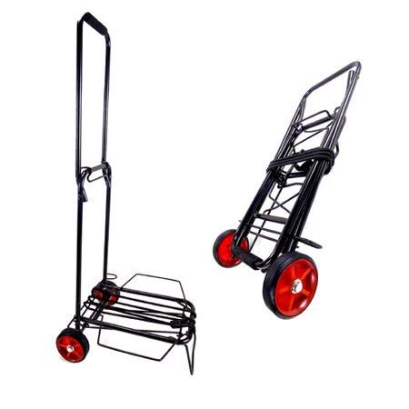 Folding Hand Truck 2 Wheels 40 Lb | Luggage Trolley Dolly Cart with Two-Wheels | Portable Fold-Up Dolly Cart - Collapsible | Lightweight and Foldable | Hand Carts Ultra Light | Mini Transport Carrier
