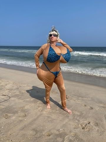 Rasta Imposta Big Bikini Babe Tan Costume, Adult Men's One Size