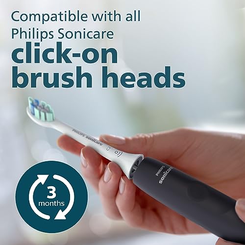 Philips Sonicare 4100 Rechargeable Electric Toothbrush, with Pressure Sensor, 2 Intensity Settings, SmarTimer and QuadPacer, 14-Day Battery Life, Deep Pink, Model HX3681/26