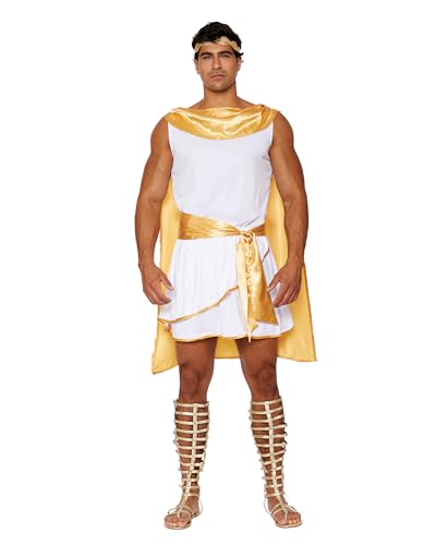 Dreamgirl Mens He's God Adult Costume, White, Medium US