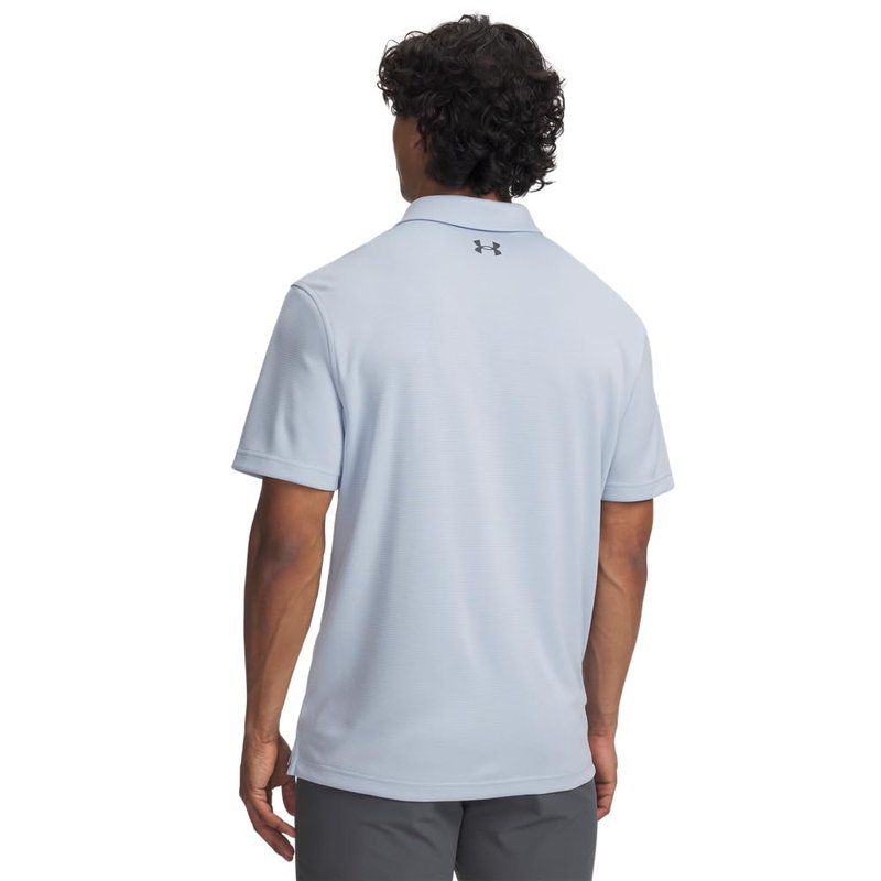 Under Armour Men's Tech Golf Polo, (455) Blue Calm / / Pitch Gray, Medium