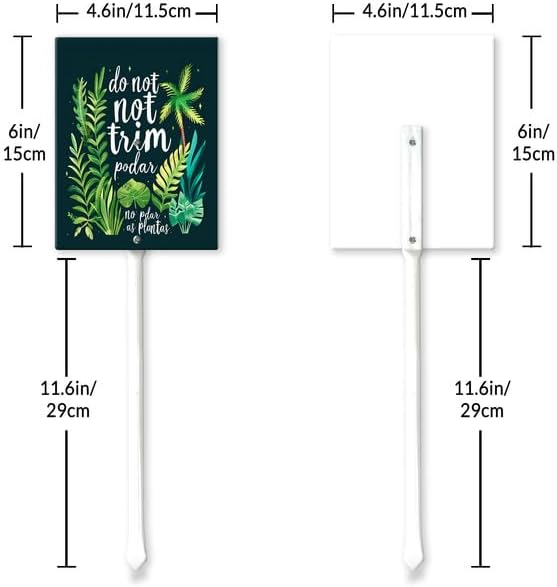 Uptell Do Not Trim No Podar As Plantas Yard Signs with Stakes Aluminum Sign for House/Front Door and Business Outdoor Decoration 8x12 Inch
