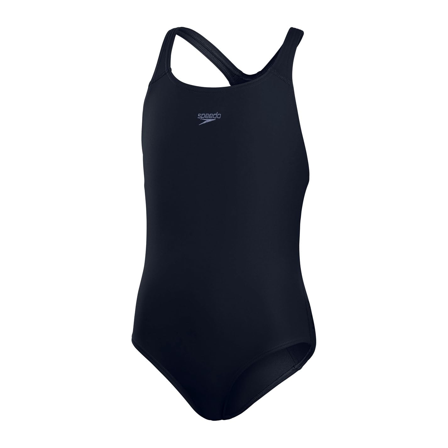 Speedo Girls Endurance+ Medalist Swimsuit | Chlorine Resistance | Comfort Fit | Swimming Lessons | Swim Holiday, True Navy, 11-12