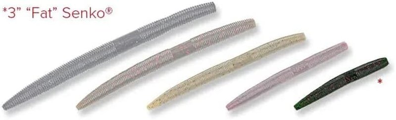 Yamamoto 3" Fat Senko Soft Plastic Worms | Easy Bass Fishing Lures - 10 Pack