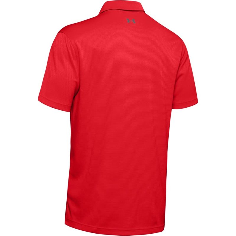 Under Armour Men's Tech Golf Polo, Red (600)/Graphite, Medium Tall