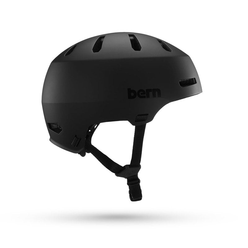 Bern Macon 2.0 Adult Multisport Helmet for Bike, Skateboard, Scooter (Matte Black, Small)