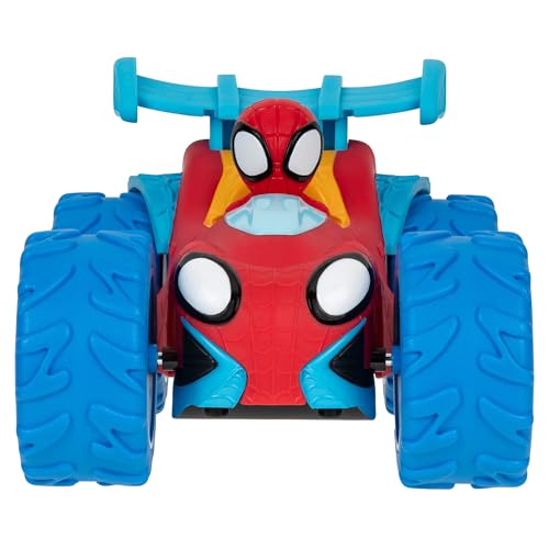 Jazwares Marvel Spidey and His Amazing Friends Marvel Spidey Web Climber - 7-Inch Rev Up Motor Vehicle That Climbs Obstacles