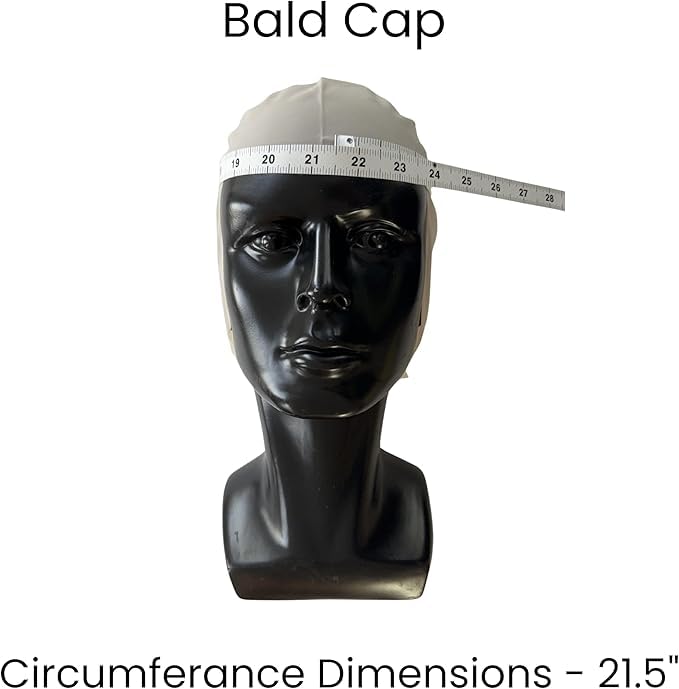 Kangaroo Latex Bald Cap for Adults - Beige Realistic Head Skin Bald Cap Wig for Men and Women - Halloween Costume Makeup Accessory for Theater, Cosplay and Dressup Apparel