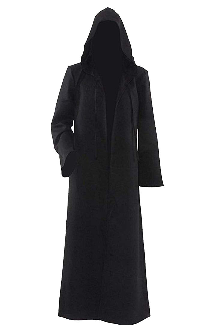 LHJ Men Tunic Hooded Robe Cloak Knight Fancy Cool Cosplay Costume