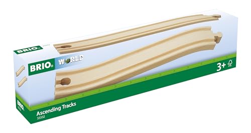 BRIO World Ascending Wooden Train Track for Kids Age 3 Years Up - Railway Accessories and Add Ons