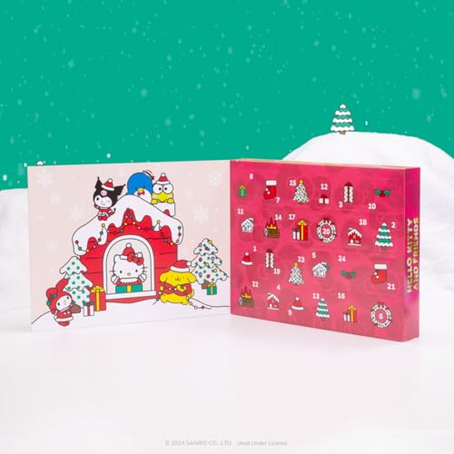 Jazwares Hello Kitty and Friends Holiday Advent Calendar - 24 Exclusive Items - Seasonal Toys for Kids - Officially Licensed Sanrio Product from Ages 6+