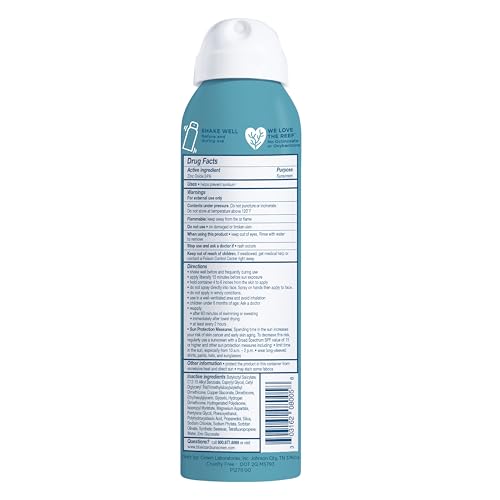 BLUE LIZARD Sport Mineral Sunscreen Spray SPF 50+, Dermatologist-Recommended Brand, Broad-Spectrum UVA/UVB Protection, Water-Resistant, Zinc Oxide Formula, Vegan, 5 fl oz