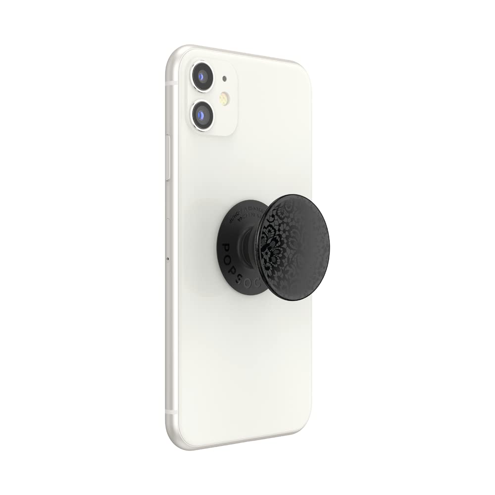 PopSockets Phone Grip with Expanding Kickstand, Adhesive Grip - Lace Noir