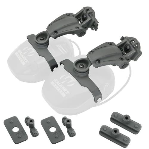 HEARFALCOM Tactical Helmet ARC Rail Adapter Accessories Compatible with Walker's Razor Earmuffs (Walkers Razor,Walkers Razor Digital) (Gray)