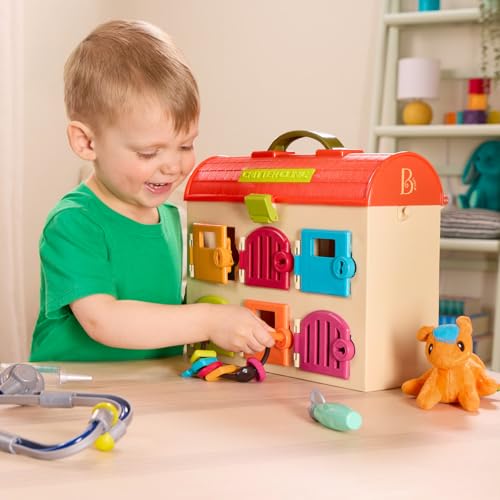 B. toys – Critter Clinic Vet Set – Pretend Play Animal Hospital Toy for Toddlers & Kids – 14 Pieces Pet Care Set with Tools & Plush Toys – 2+ Years
