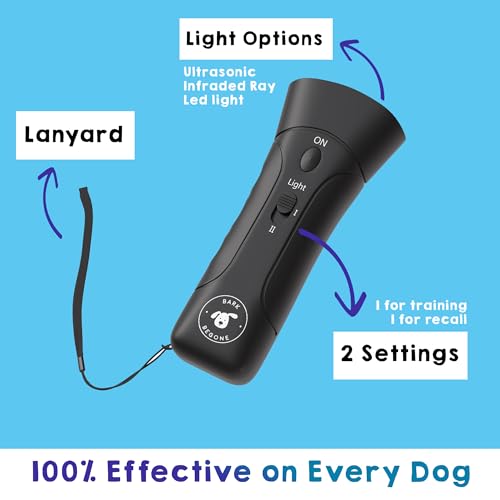 Bark Begone 2023 Ultrasonic Dog Bark Deterrent & Behavior Corrector - Stop Barking, Jumping, Aggression Without Yelling - Just Point & Press! Backed by Kevin Harrington from Shark Tank
