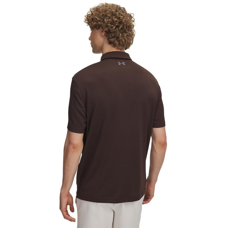 Under Armour Men's Tech Golf Polo, (246) Kona Brown / / Pitch Gray, Medium
