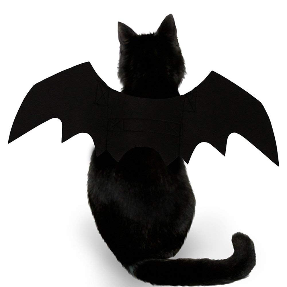 Pet Cat Bat Wings Halloween Dog Bat Costume, Bat Wings for Cat Halloween Costume Puppy Kitten Cosplay Bats Costume Pet Apparel, Cats Wings for Halloween Party Decoration Dress up Accessories