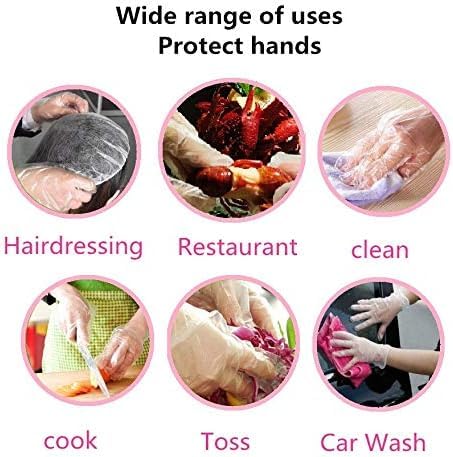 Brandon-super Disposable Food Prep Gloves - 500 Piece Plastic Food Safe Disposable Gloves, Food Handling, One Size Fits Most 500 PCS