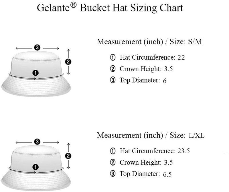 Solid Color 100% Cotton Bucket Hat - Packable Travel Summer Beach Hat for Men & Women