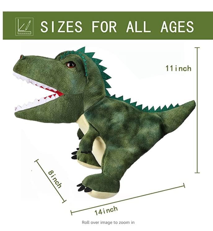 Hand Puppets Dinosaur Puppets for Kids, Dinosaur Toys for Boys Girls, Plush Dinosaur Stuffed Animal Story Toys Gifts for 3-6 Year Old Boy (T-Rex)