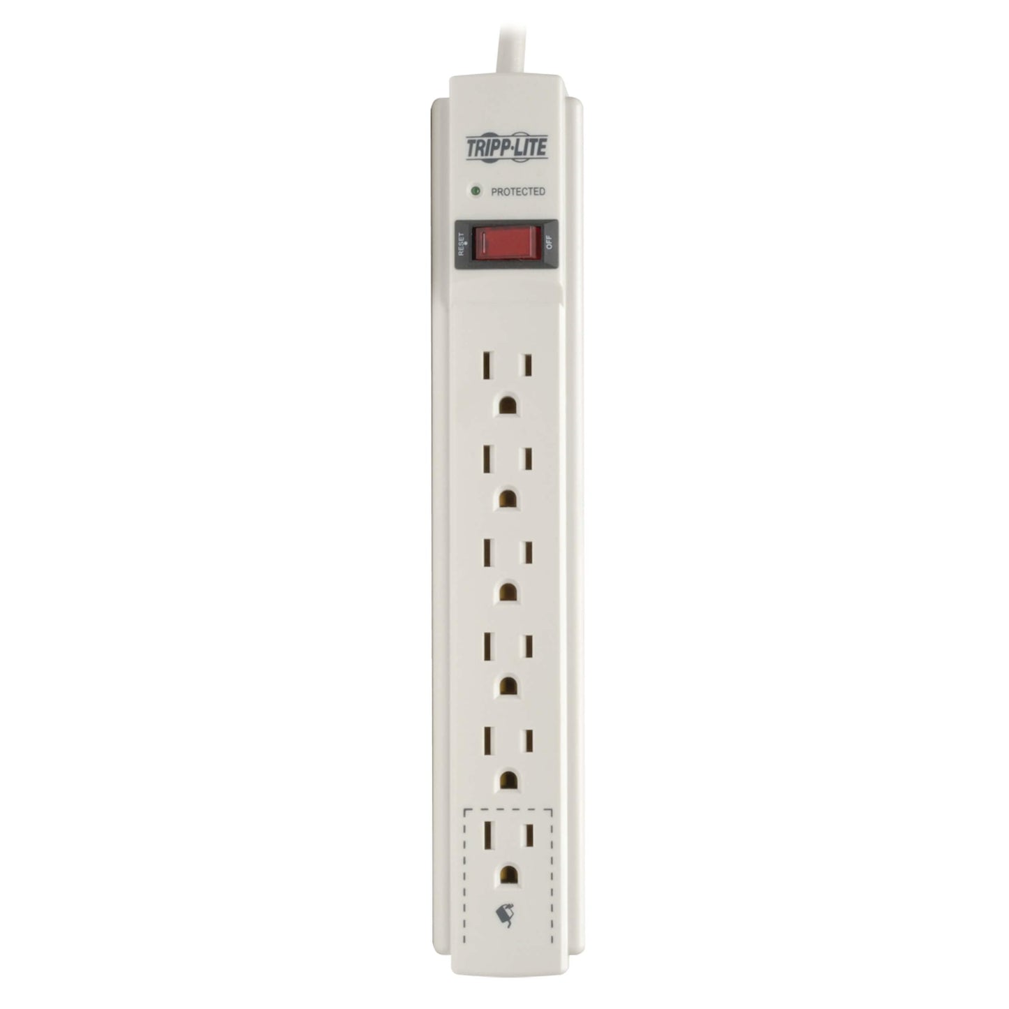 Eaton Tripp Lite series 6 Outlet Surge Protector Power Strip, 6ft Extension Cord, 900 Joules, 15A Circuit Breaker, UL Certified, Black (TLP606B)