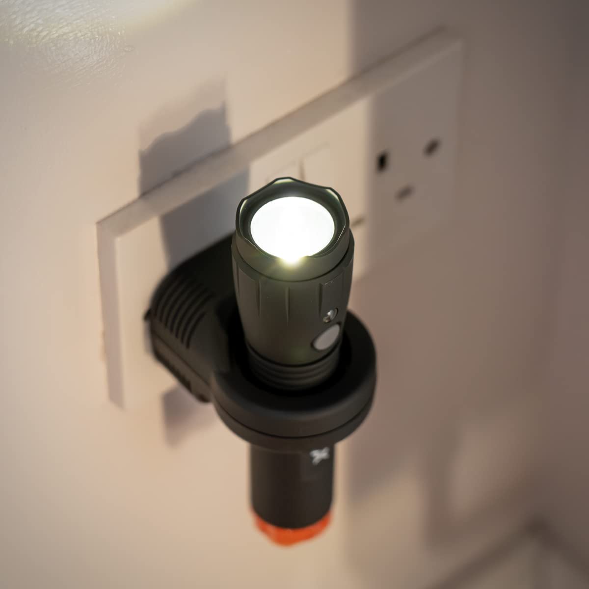 Xtralite NiteSafe 3-in-1 Rechargeable LED Torch, Night Light, and Automatic Power Failure Light – Induction Charging, Weatherproof, 80 Lumens – Energy Efficient for Home, Camping, and Emergencies