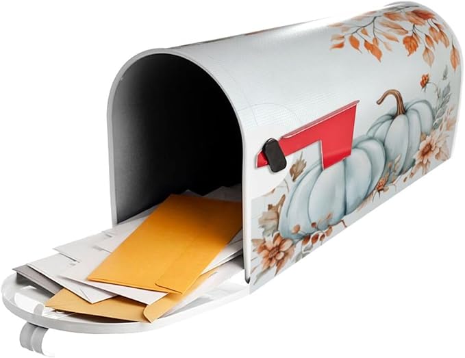 DADABULIU Mailbox Covers Pumpkin Fall Leaf Thanksgiving Magnetic Letter Post Box Cover Standard Size 21 x 18 Inch Garden Yard Home Decorative