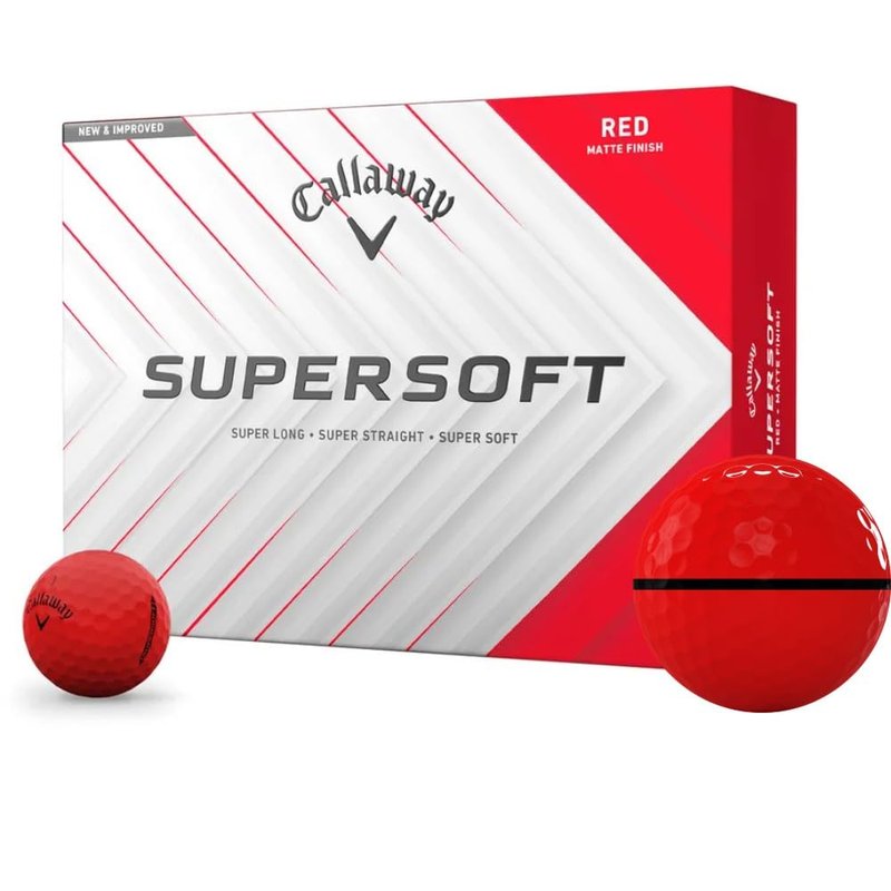 Callaway Golf Supersoft Matte Red AlignXL Golf Balls - 2025 Model