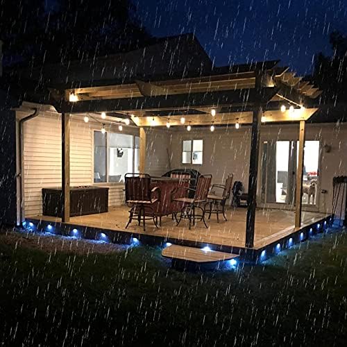 WiFi Controlled LED Deck Lights Multi Color RGB Outdoor IP67 Waterproof Φ1.18 Low Voltage Step In-Ground Lights,Smart Phone APP Controlled,Compatible with Alexa Echo and Google Home(30Pcs)