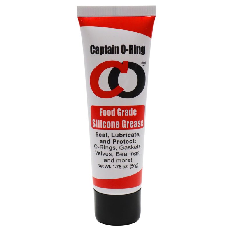 Captain O-Ring - NSF Food Grade Silicone Lubricant Grease for O-Rings, Seals, Gaskets, Pumps, Pool Spa, Plumbing, Faucets, Valves, More (1.76oz, 50g)