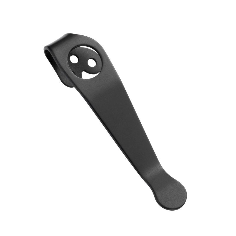 Titanium Deep Carry Pocket Clip for Spyderco Para 3 and Smock Knives, Premium Custom-made Pocket Clip with 3 Pieces Screws, Black