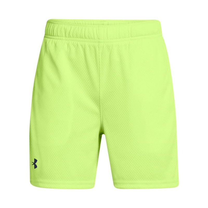 Under Armour Boys Tech Mesh Shorts, (304) Morph Green / / Tech Blue, X-Small