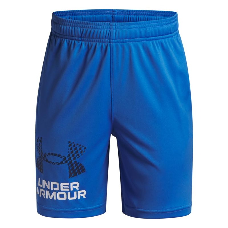 Under Armour Boys' Tech Logo Shorts, (402) Blue Atlantis/Washed Navy/White, Medium