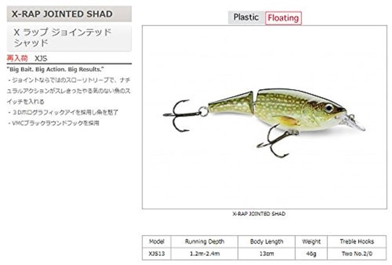 Rapala X-Rap Jointed Shad 13 Fishing Lures (Silver, Size- 5.25)