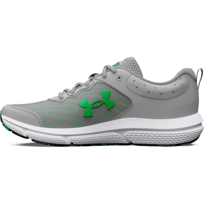 Under Armour Men's Charged Assert 10, (103) Mod Gray/Mod Gray/Green Screen, 8, US