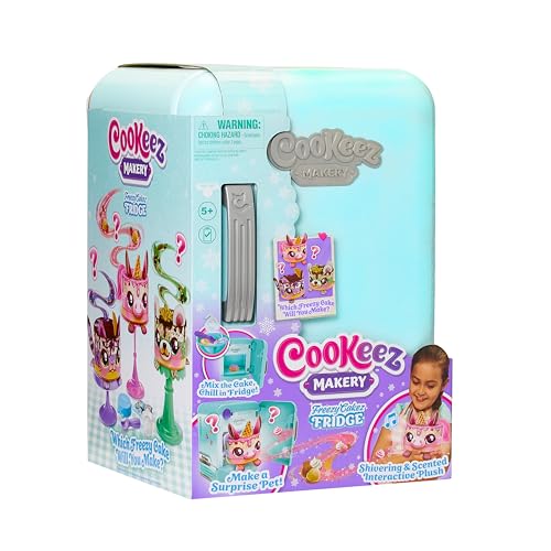 Cookeez Makery Freezy Cakez Mix & Decorate your plush best friend! Place your cake mix in the freeze And Be Amazed When A Scented, Shivering, Interactive Plush Friend comes out!