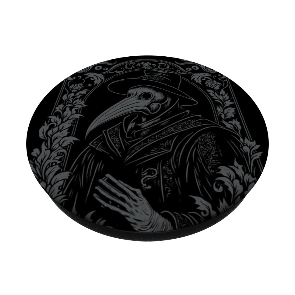 Plague Doctor Occult Gothic Pest Steampunk Black Death PopSockets Adhesive PopGrip