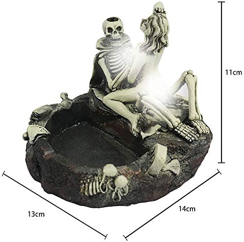 RUITASA Creative Skull Ashtray & Love Never Dies Skull Ashtray Fun Taste The Living Room Decoration For Smoking Room Decor Gifts for Smokers