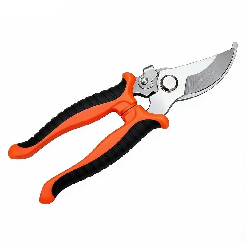 Branch scissors, multi-functional branch scissors, garden scissors, anti-slip, labor-saving, manual pruning scissors,Orange Black