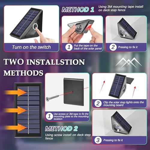 SOLPEX Solar Halloween Lights Outdoor, Solar Step Lights for Outside Waterproof IP65,Halloween Decorations Outdoor for Stair,Step,Patio,Yard,Deck,Walkway(12 Pack,RGB & Warm Cold White)