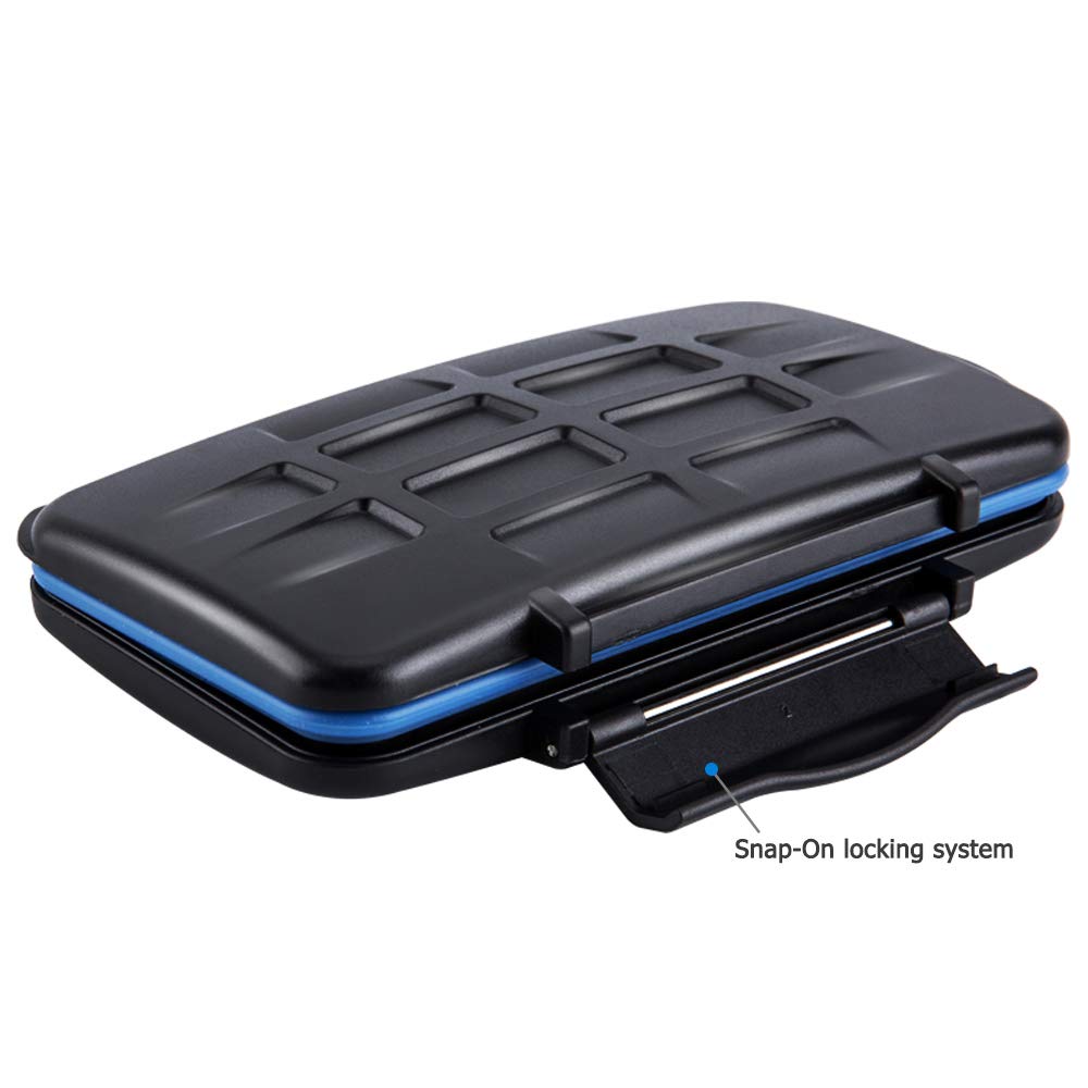 JJC Memory Card Case, SD Card Storage Box for 12 SD Cards + 18 Micro SD + 6 CF Compact Flash Cards (36 Slots)